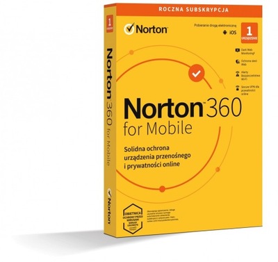 NortonLifeLock Norton 360 Mobile 1 użytkownik / 12 miesięcy BOX PL