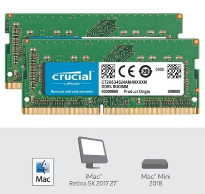 Pamięć DDR4 SODIMM do Apple Mac 16GB2*8GB/2400 CL17 8bit