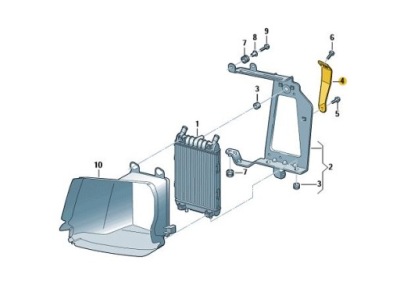 Кронштейн дополнительной радиатора левый audi q7 q8 aso фото №1