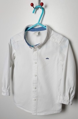 H&M_biała chłopięca koszula z długimi rękawami_1.5-2lata 92cm