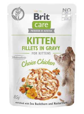 Brit Care Cat Pouch Gravy Kitten Chicken 85g