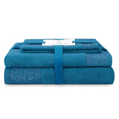 Ręcznik ALLIUM kolor niebieski styl klasyczny 30x50+50x90+70x130 ameliahome