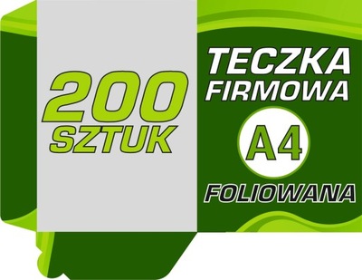 TECZKA foliowana A4 z NADRUKIEM Logo 200 sztuk