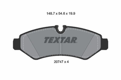 TEXTAR 2074701 КОЛОДКИ ГАЛЬМІВНІ