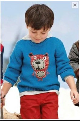 next SWETER z misiem 4-5 lat 110cm