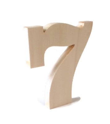 Drewniany NUMEREK Stół weselny numery drewniane 7