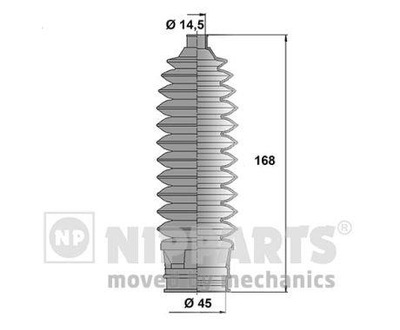 NIPPARTS N2847012 КОМПЛЕКТ ЗАХИСТІВ, СИСТЕМА РУЛЬОВА