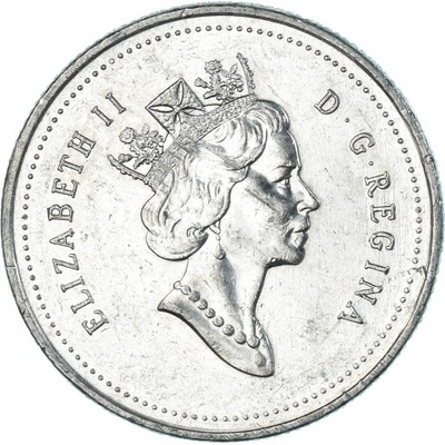 Moneta, Canada, 25 Cents, 1990