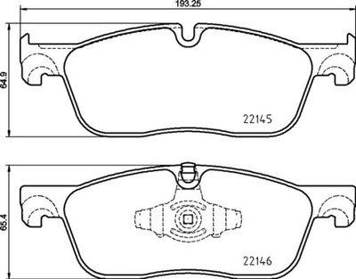 ZAPATAS DE FRENADO PARTE DELANTERA FRONT TEVES JAGUAR/JAGUAR (CHERY)/LAND ROVER/LAND ROVE  