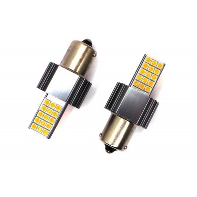 2X PY21W, BAU15S 12-24V CANBUS POMARANCZOWA DIODO LUMINOSO LED  