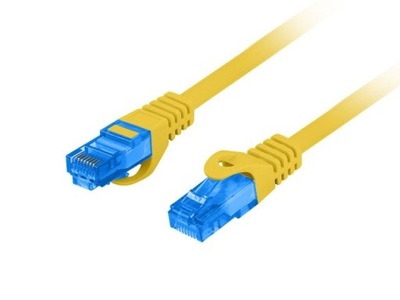 Kabel krosowy patchcord S/FTP kat.6A LSZH CCA żółty 0,5m