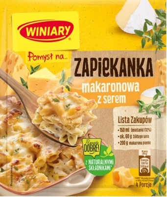 Winiary POMYSŁ NA ZAPIEKANKA MAKARON. Z SEREM 47g