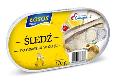 Śledź po gdańsku w oleju Łosoś Ustka 170g