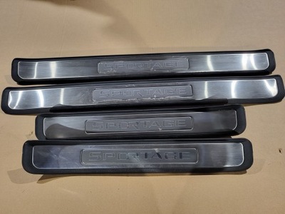 Kia sportage ii накладки пороговые хром молдинг порог фото №1