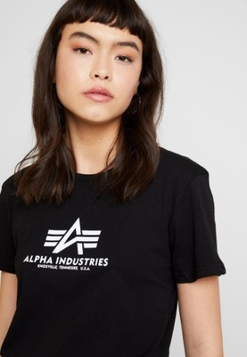 T-shirt basic z logo, czarny Alpha Industries S