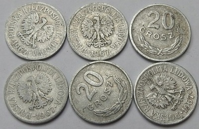20 gr groszy 1967 ładne z obiegu