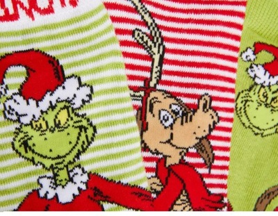 GRINCH Skarpetki stopki 3 pak Primark 37-42 Święta