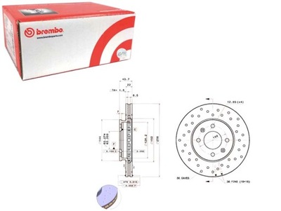 DISCOS DE FRENADO 2 PIEZAS NAWIERCANE PARTE DELANTERA HYUNDAI ACCENT IV KIA RIO 3  