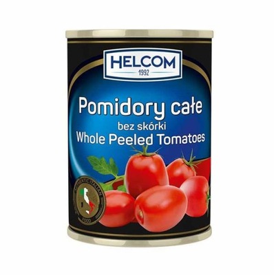 Pomidory całe bez skórki Helcom 425ml