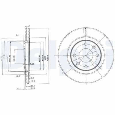 DISC BRAKE CITROEN BERLINGO 1.1 I 96-08  