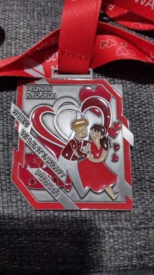 Medal VI bieg Walentynkowy Poznań 2020 r
