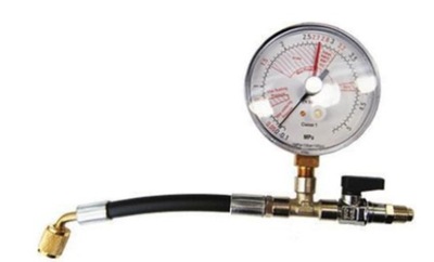 MANOMETR 40 BAR Z WĘŻEM 30 CM ZAWOREM ODCINAJĄCYM