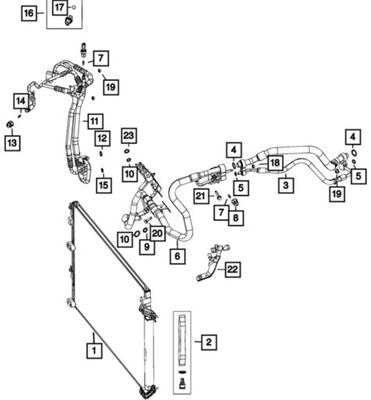 Радиатор кондиционера jeep cherokee kl 2018 2019 фото №1