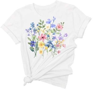 Koszulka damska z kwiatami polnymi KWIAT7 S/M