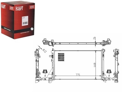 Радиатор opel movano b 10- hart фото №1