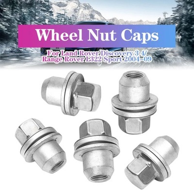 5Pcs Bolts RRD500290 Stainless Steel Wheel Nut Cap For Land Rover Di~21735