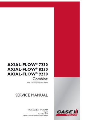 CASE AXIAL-FLOW 7230, 8230, 9230 MANUAL REPARACIÓN  