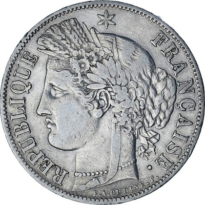 Moneta, Francja, Cérès, 5 Francs, 1850, Paris, EF(