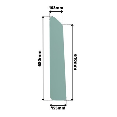 VENTANAS IZQUIERDA DE PUERTA SUPERIOR PARTE TRASERA YANMAR VIO, KOBELCO  