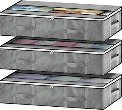 3X TORBA ORGANIZER NA UBRANIA POŚCIEL KOCE ZABAWKI DO PRZECHOWYWANIA 90L