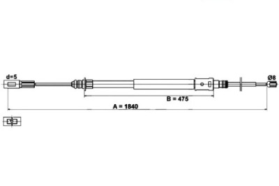 Ate трос гальма ручного citroen c5 c5 i c5 ii 1 фото №1