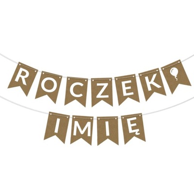 Baner girlanda napis ROCZEK + IMIĘ EKO