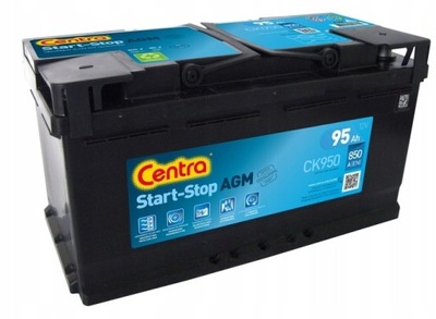 АКУМУЛЯТОР CENTRA CK950 AGM 12V 95AH 850A P+