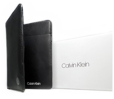 CALVIN KLEIN portfel skóra naturalna licowa czarny