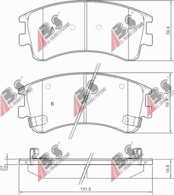 ZAPATAS DE FRENADO PARTE DELANTERA MAZDA SERIE 6 2002-2008  