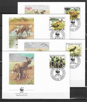 WWF likaony - Guinea 1194-97 FDC