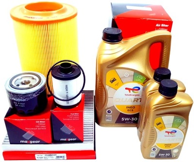 4 FILTROS 7L ACEITES TOTAL 5W30 DUCATO 3 2.3D 120 KM BEZ/Z DPF 2006-2011.06  