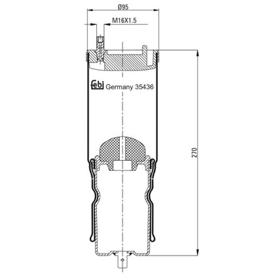 FEBI ПЫЛЬНИК ПОДВЕСКИ ПНЕВМАТИЧЕСКОЙ TRUCK 35436