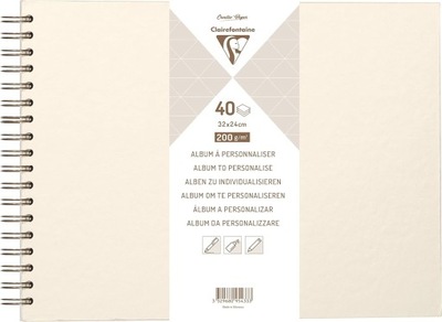 CLAIREFONTAINE Album DIY do personalizacji, 40 arkuszy 32x24 cm