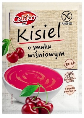 Kisiel o smaku wiśniowym bez cukru Celiko