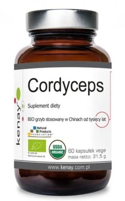 Cordyceps Sinensis Organiczny (60 kapsułek) - 525 mg, Kenay