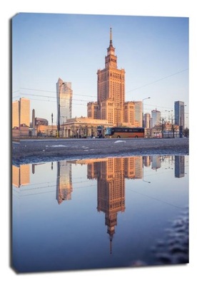 Warszawa Poranek - obraz na płótnie 50x70 cm