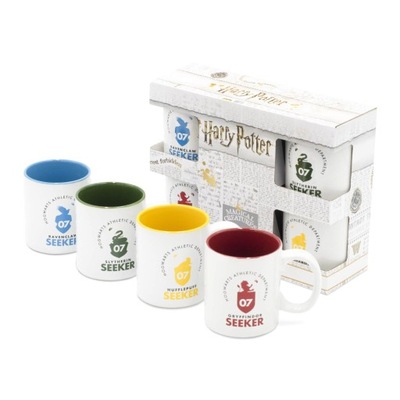 Kubki do espresso Harry Potter Quidditch Zestaw 4 szt Prezent Na Dzień Ojca