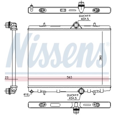 NISSENS NIS 636043 РАДИАТОР ВОДЫ