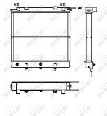 NRF 52129 CHLODNICA, SISTEMA DE REFRIGERACIÓN DEL MOTOR  