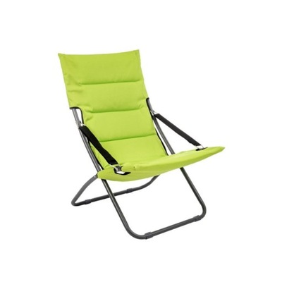 Leżak plażowy ogrodowy Fotel składany leżanka kolor limonkowy